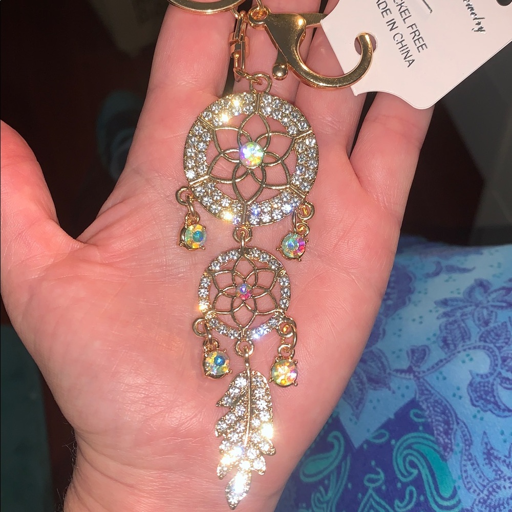 Aurora borealis Dreamcatcher purse/bag charm keychain